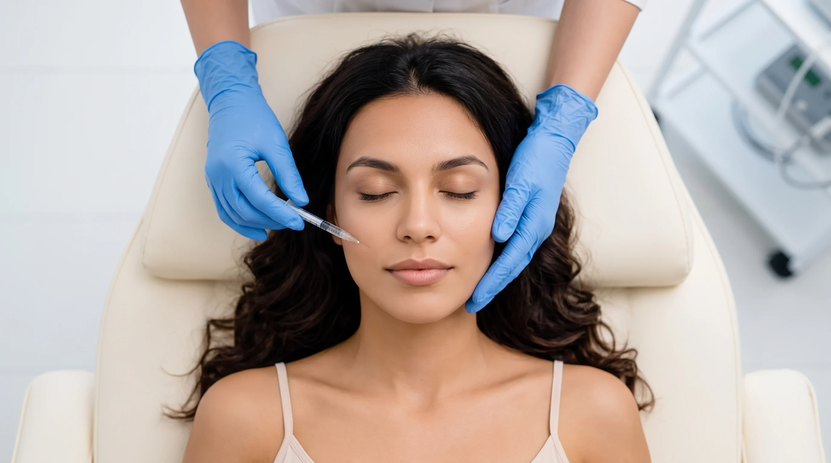 A specialist doctor administers Botox to a patient at the Gardenia Medical Centre in Qatar to achieve natural and safe results.